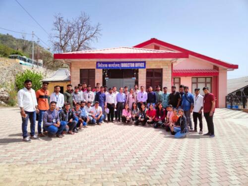 Students of VIII Semester Studying under  SPR ELM- 406 (Mushroom Cultivation Technologies) Visited ICAR-Directorate of Mushroom Research, Solan (H.P.) on 28/03/2022.